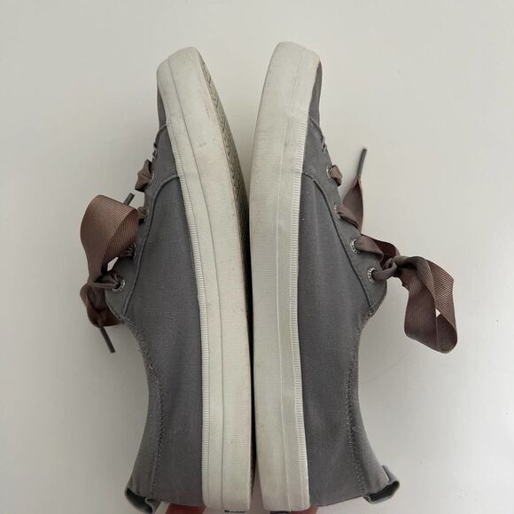 Sperry Top Sider Ribbon Laced Boat Sneakers Gray Women’s 8.5 - Picture 7 of 13
